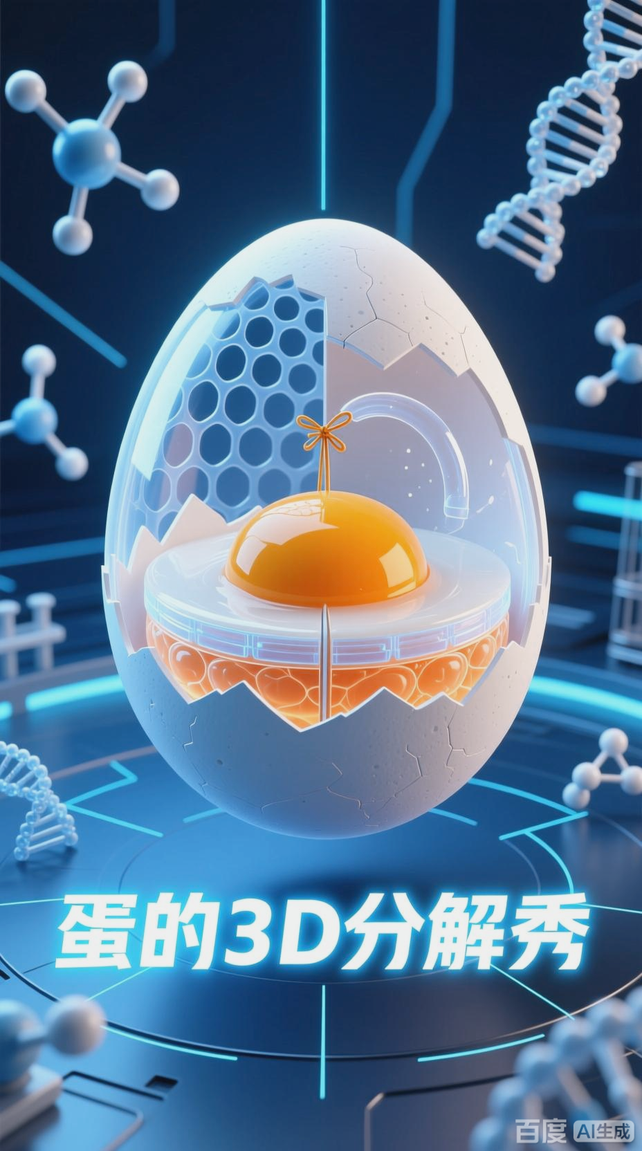 鸡蛋的3D结构