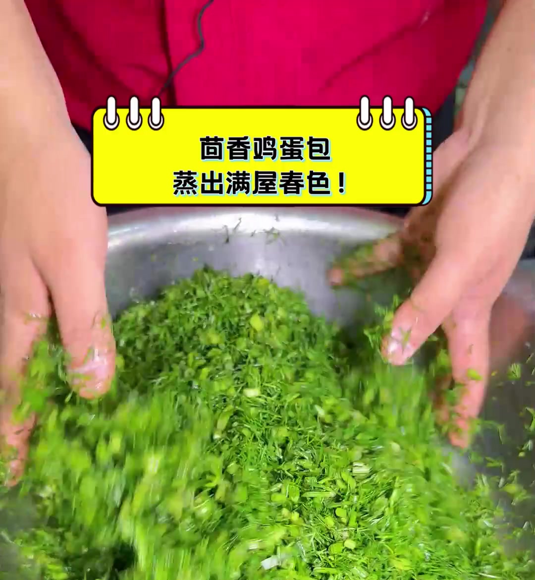 茴香鸡蛋包,蒸出满屋春色!