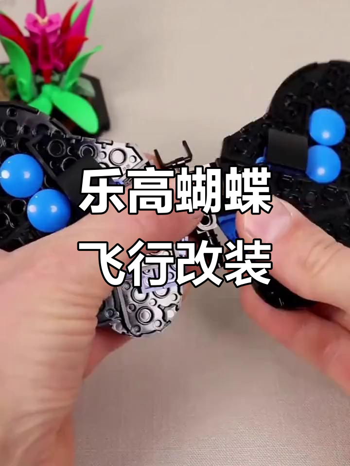 乐高蝴蝶改造,电机加持让它翩翩起舞