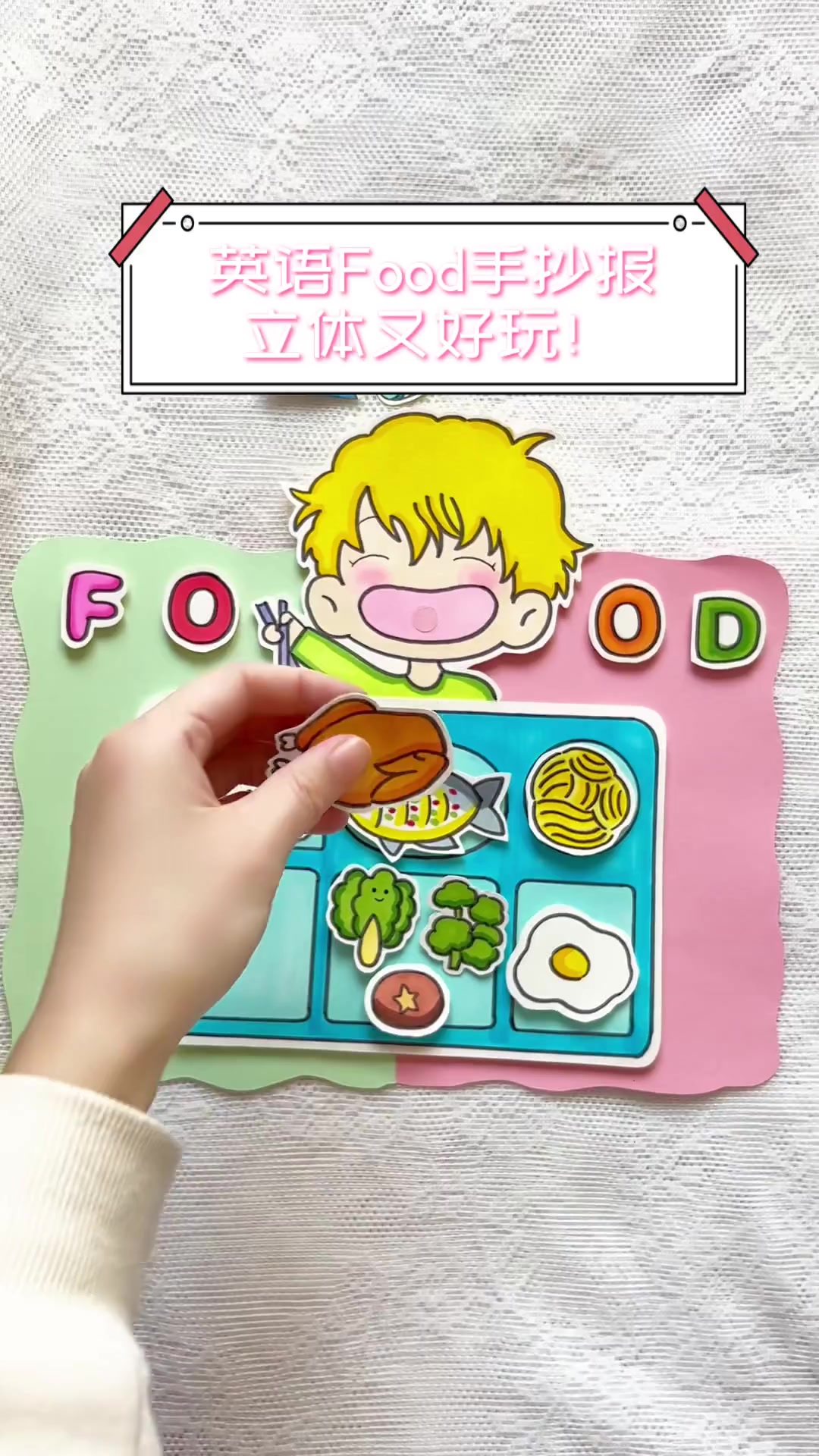 英语Food手抄报,立体又好玩!