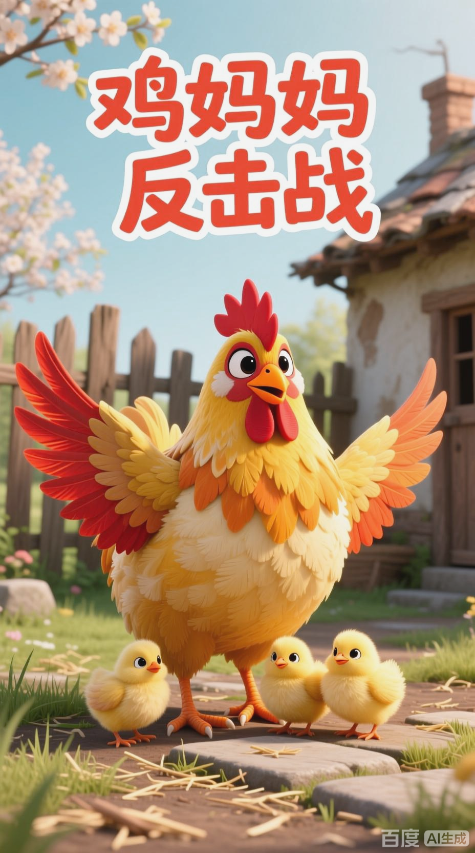 鸡妈妈勇斗小狗，守护小鸡