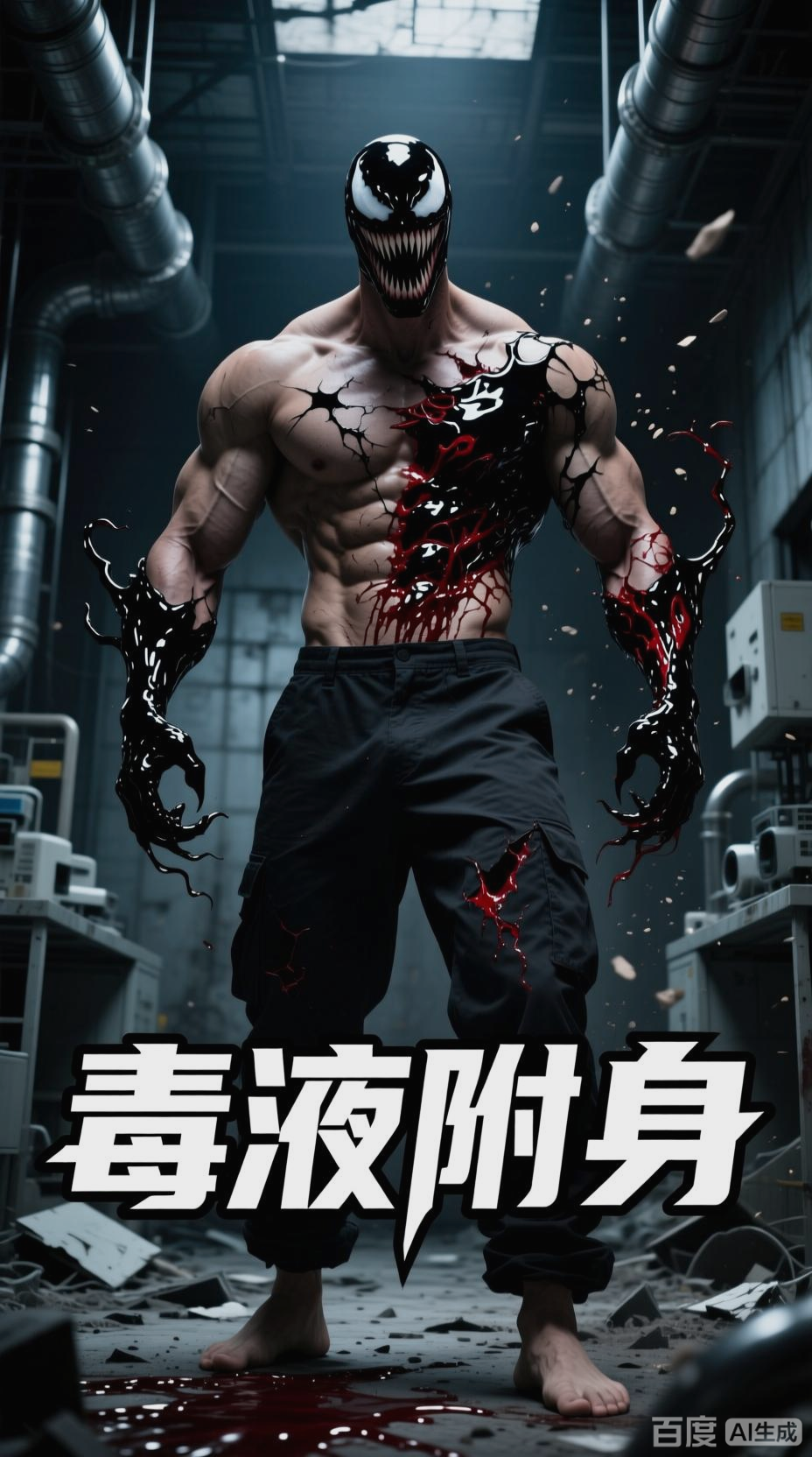 毒液附身，肌肉男的狂野变身