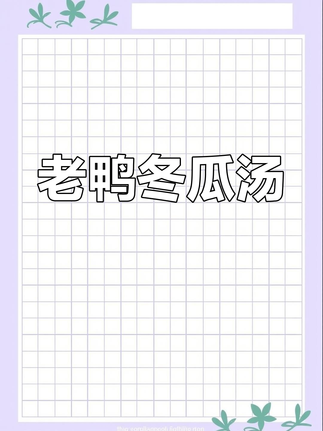 秋季滋补老鸭汤,营养满满