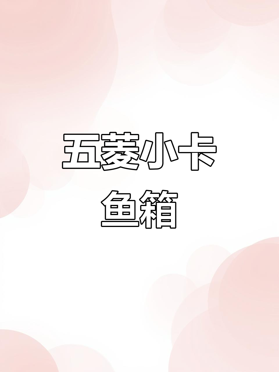 五菱小卡鱼箱:便携海鲜运输神器,轻松装载水箱