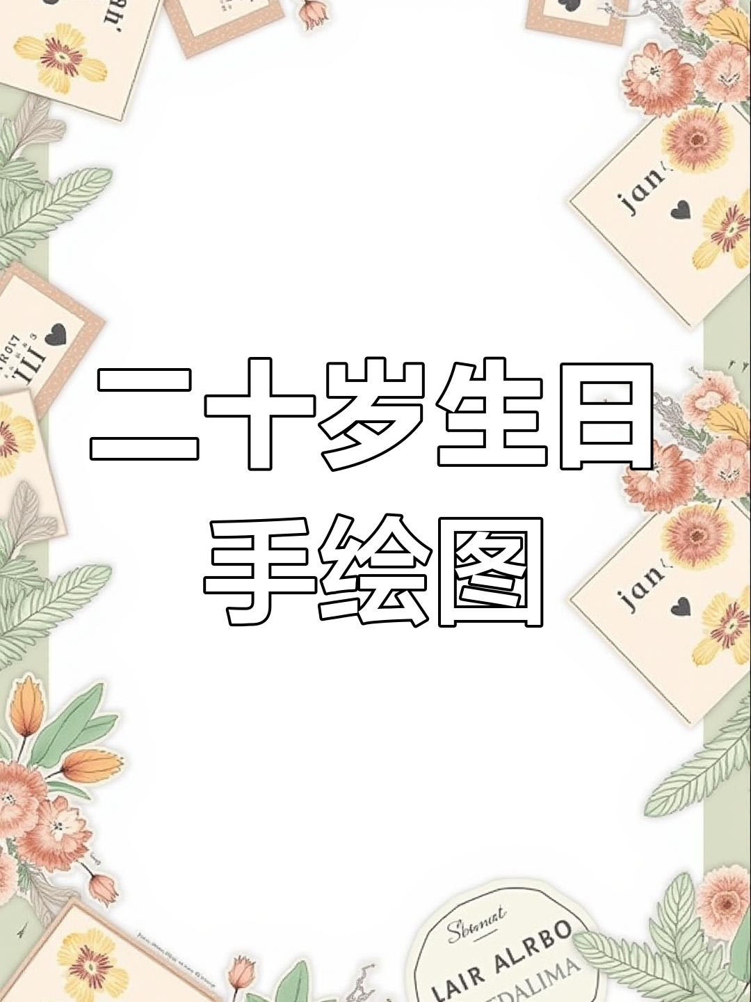 二十岁,生日快乐!威海女孩的手绘蛋糕庆祝