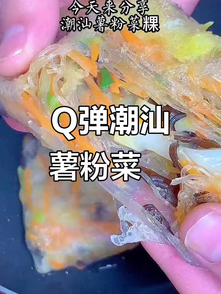 潮汕薯粉菜粿，Q弹劲道无添加，春卷皮超好吃