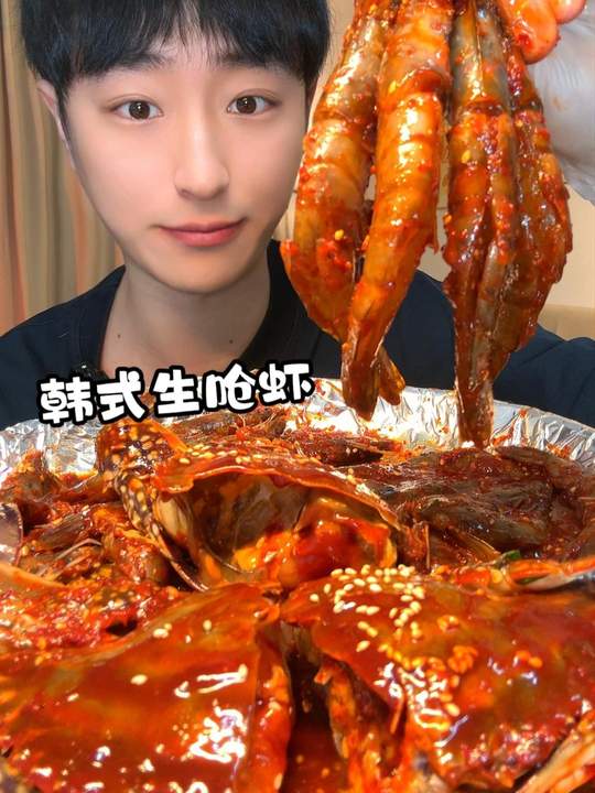 韩式生腌虾蟹及酱汁三文鱼,香到爆!