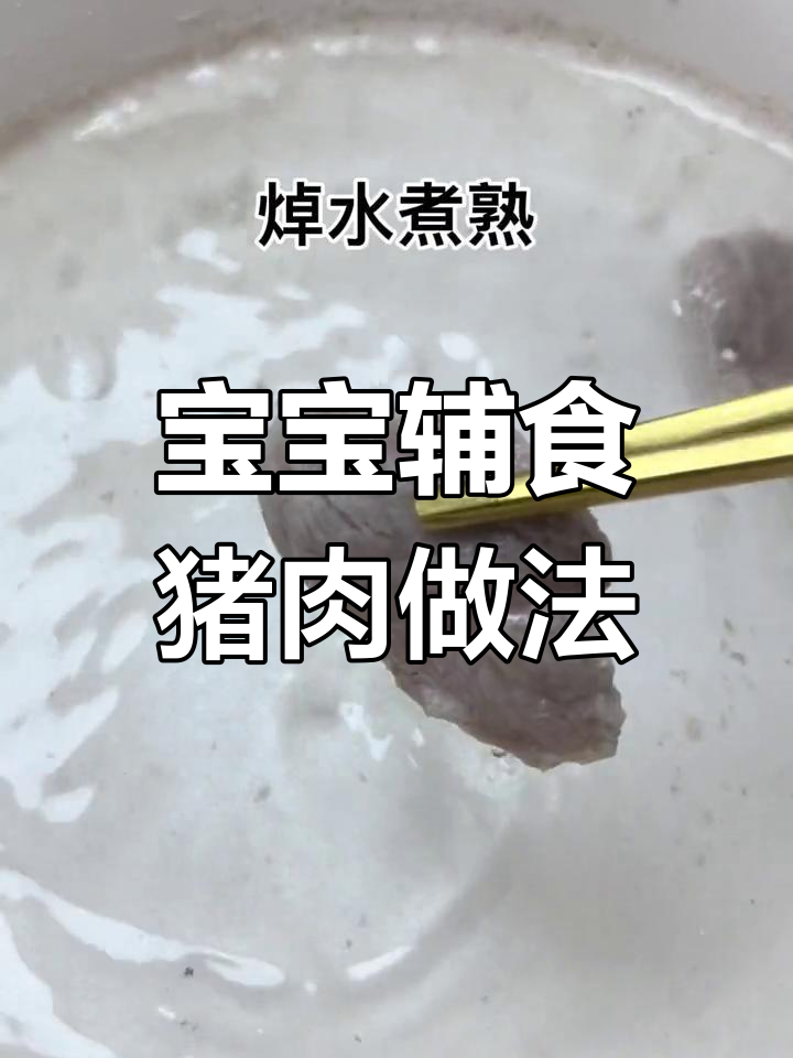 6个月宝宝辅食:猪里脊肉泥的做法