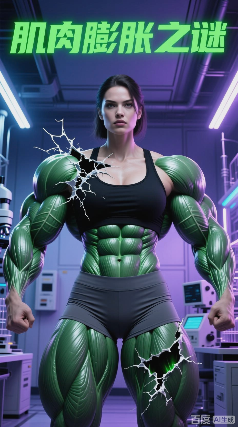 肌肉女的夸张膨胀之旅