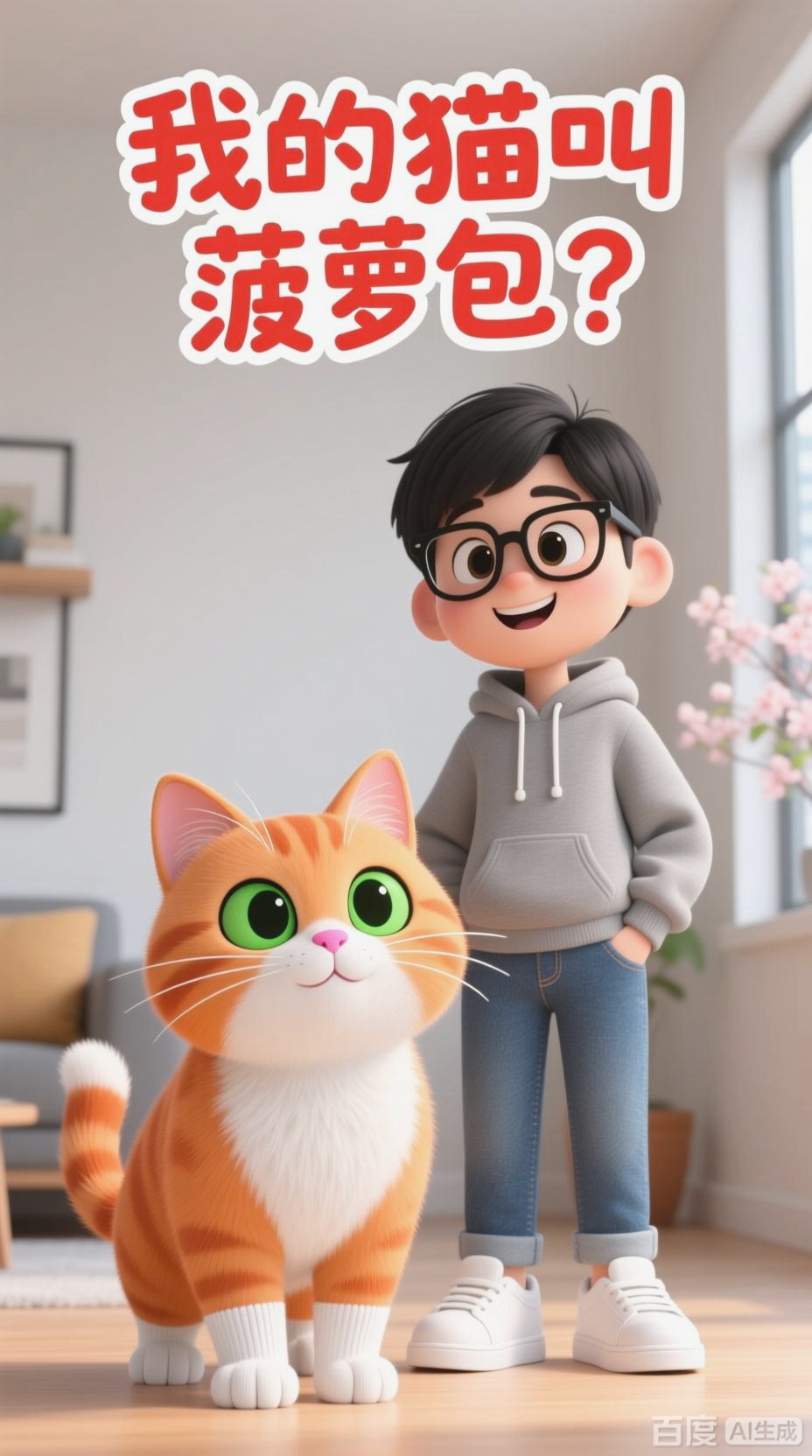 猫咪取名菠萝包还是菠萝猫?主人纠结时它竟自己选了!