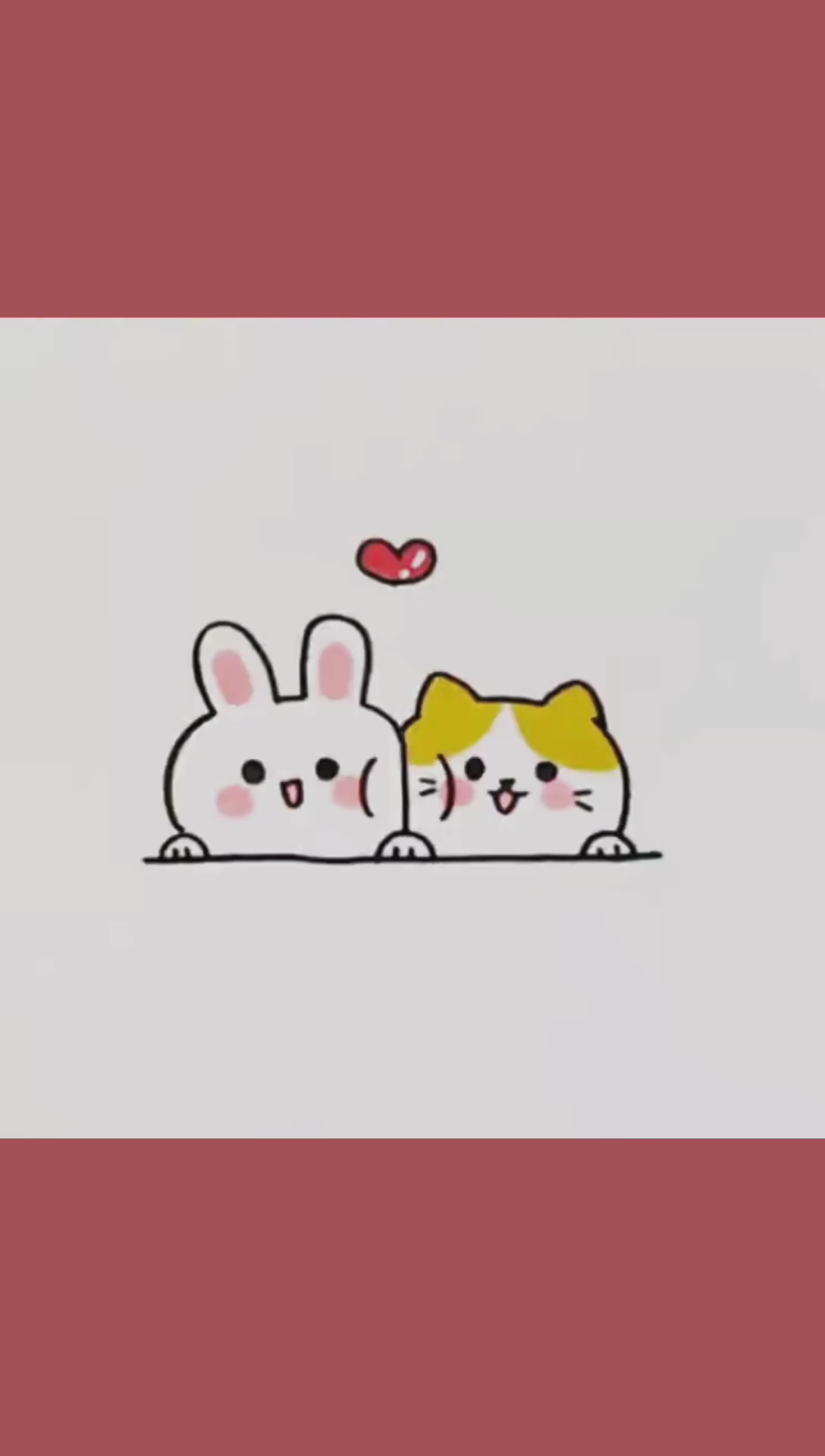 简笔画教程手绘简单卡通可爱小兔 小猫