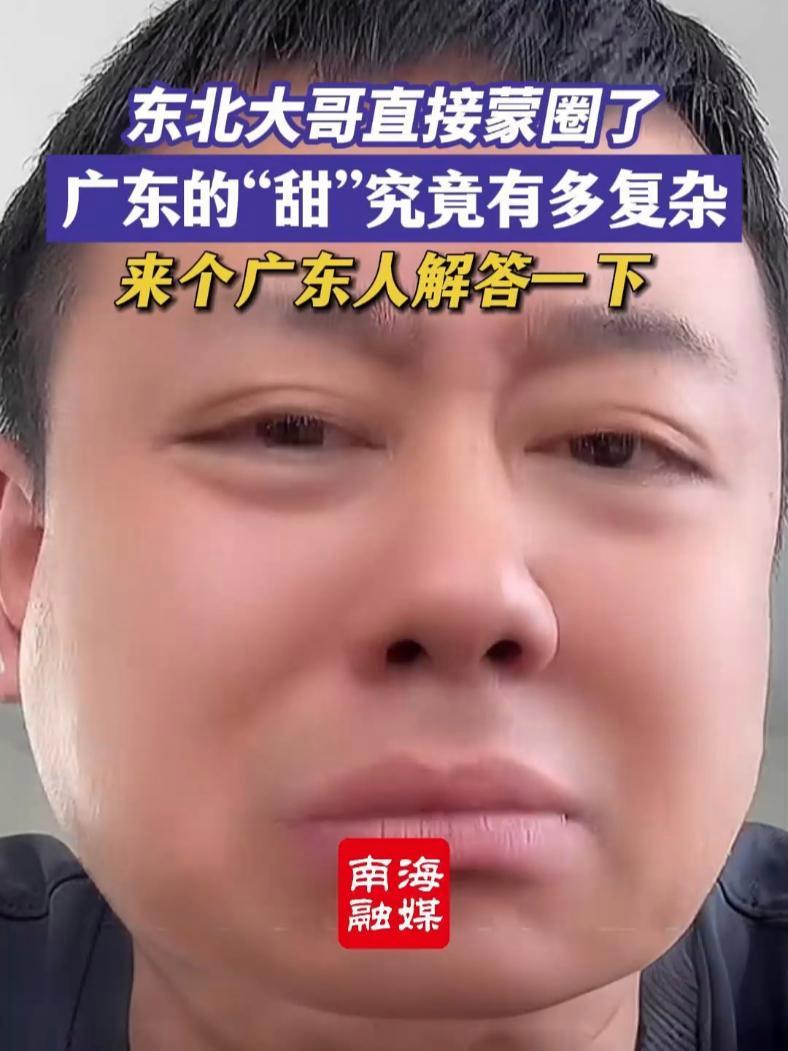 广东的“甜”究竟有多复杂?东北大哥都蒙圈了!来个广东人解答一下。(来源:@东北大岩哥 东北