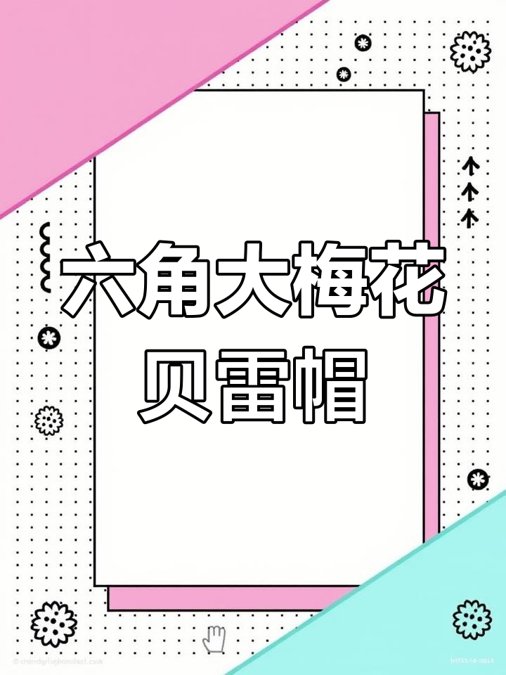 大梅花贝雷帽钩针教程,轻松学会六角设计