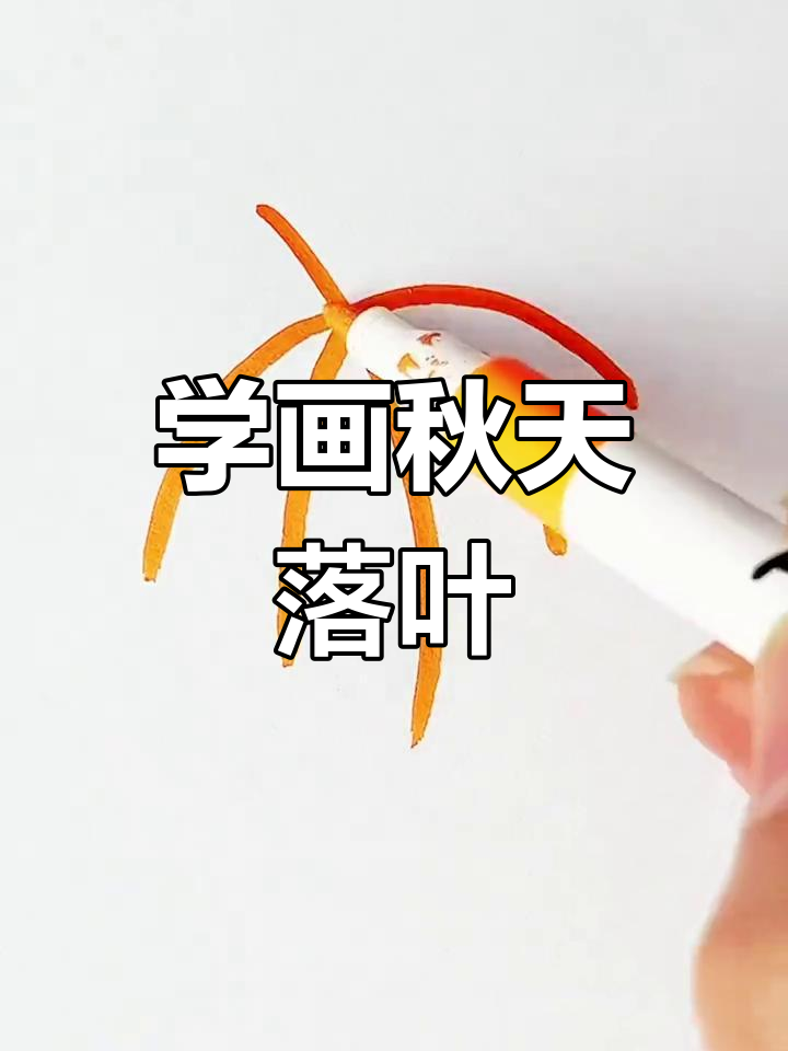 秋天的落叶画法,简单又好看