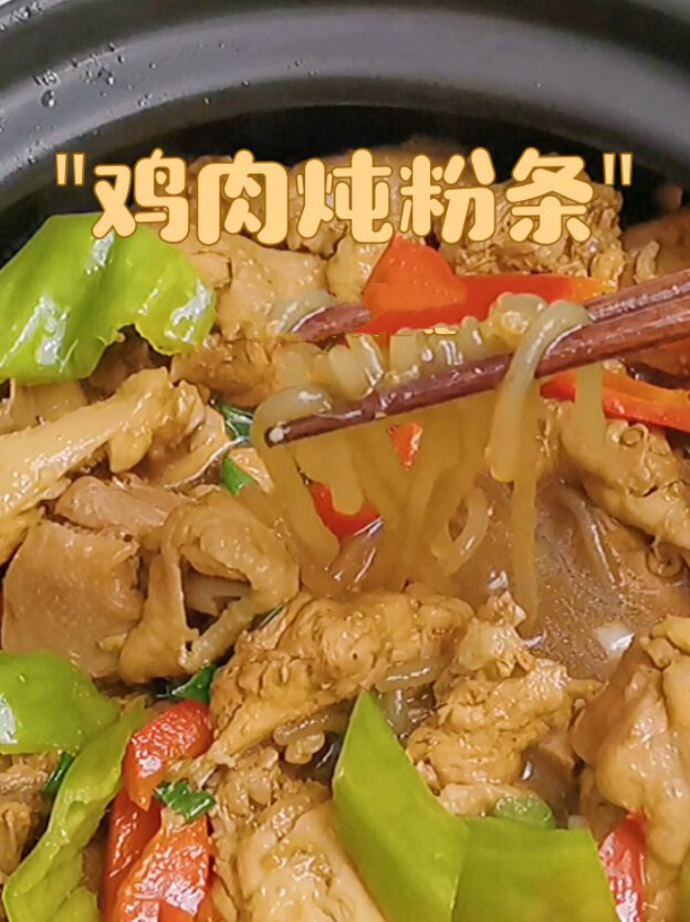 鸡肉炖粉条,太好吃了!