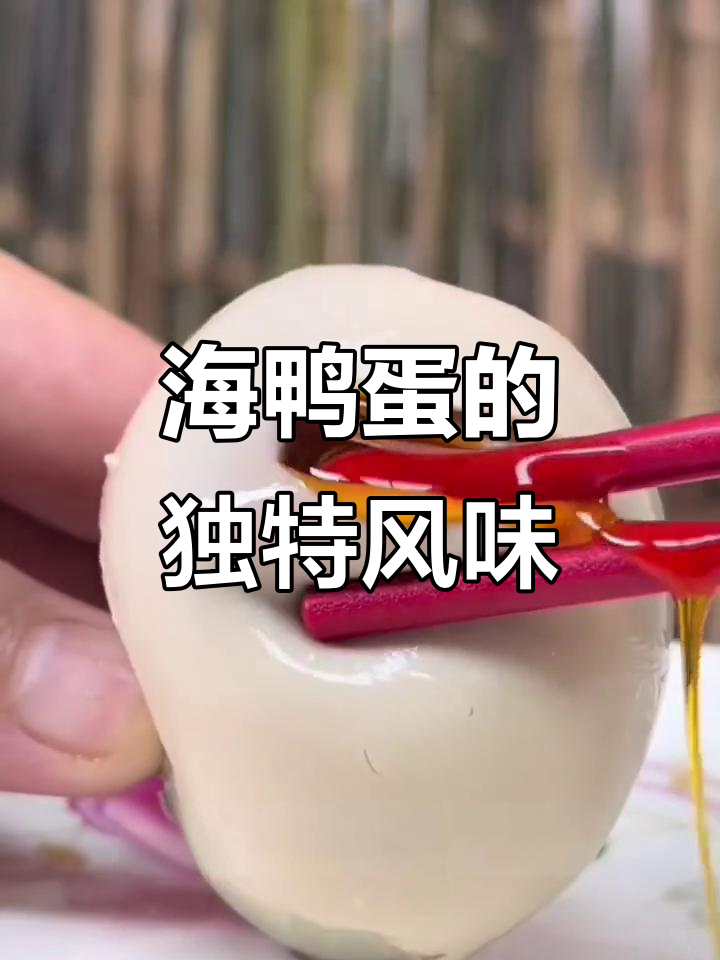 真正的海鸭蛋,蛋黄油润不咸,蛋白鲜美