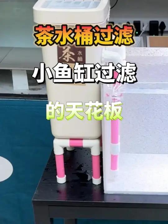 自制茶水桶过滤，小鱼缸过滤的天花板
