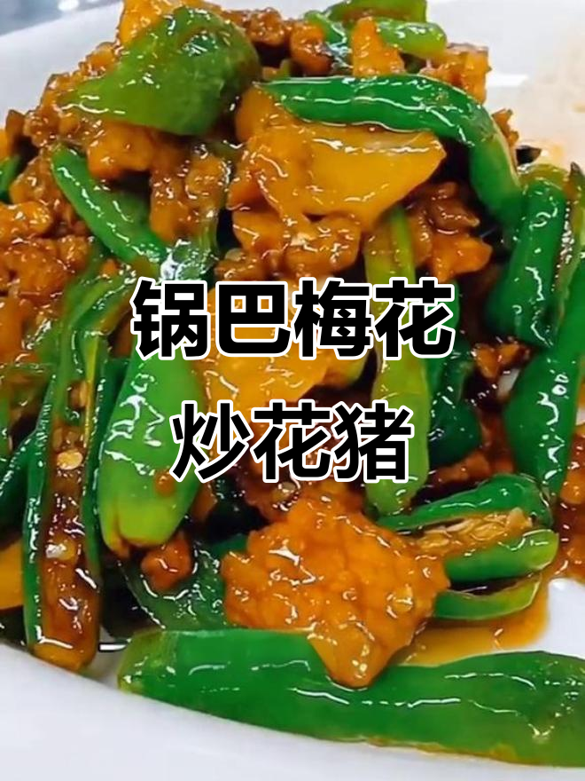辣椒炒肉新做法,锅巴梅花生搭配花猪肉,味道超赞