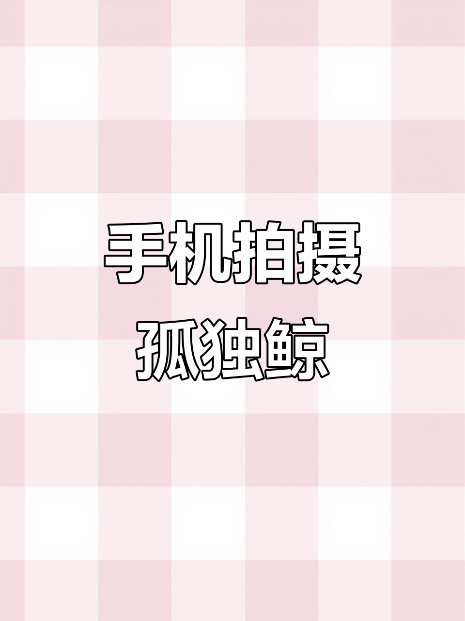 孤独鲸鱼也能拍出大片,手机摄影技巧大公开
