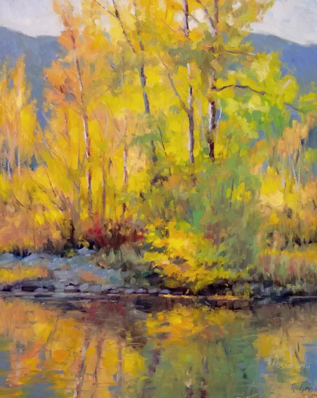 风景中的诗意,美国画家罗伯特·罗姆使其风景油画作品近乎抽象!太美了!