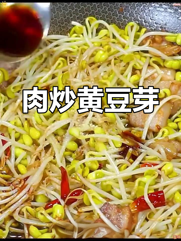 五花肉炒黄豆芽,简单又下饭