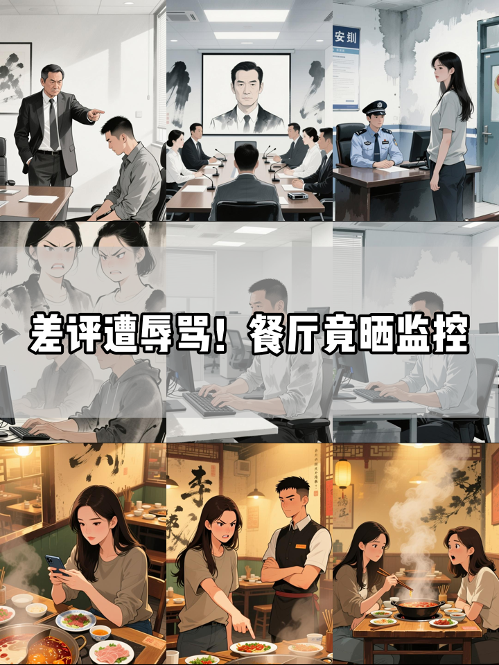 顾客发现牛肉食材不新鲜给了差评，餐厅收到后附上顾客吃饭的监控