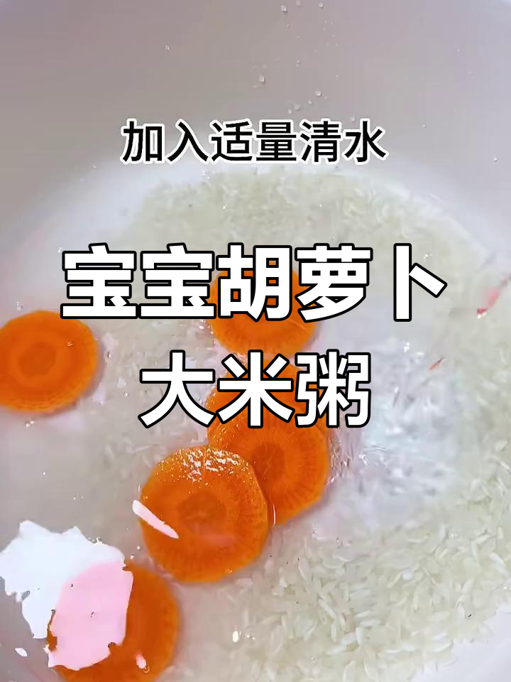 5-6个月宝宝胡萝卜大米粥,营养满满