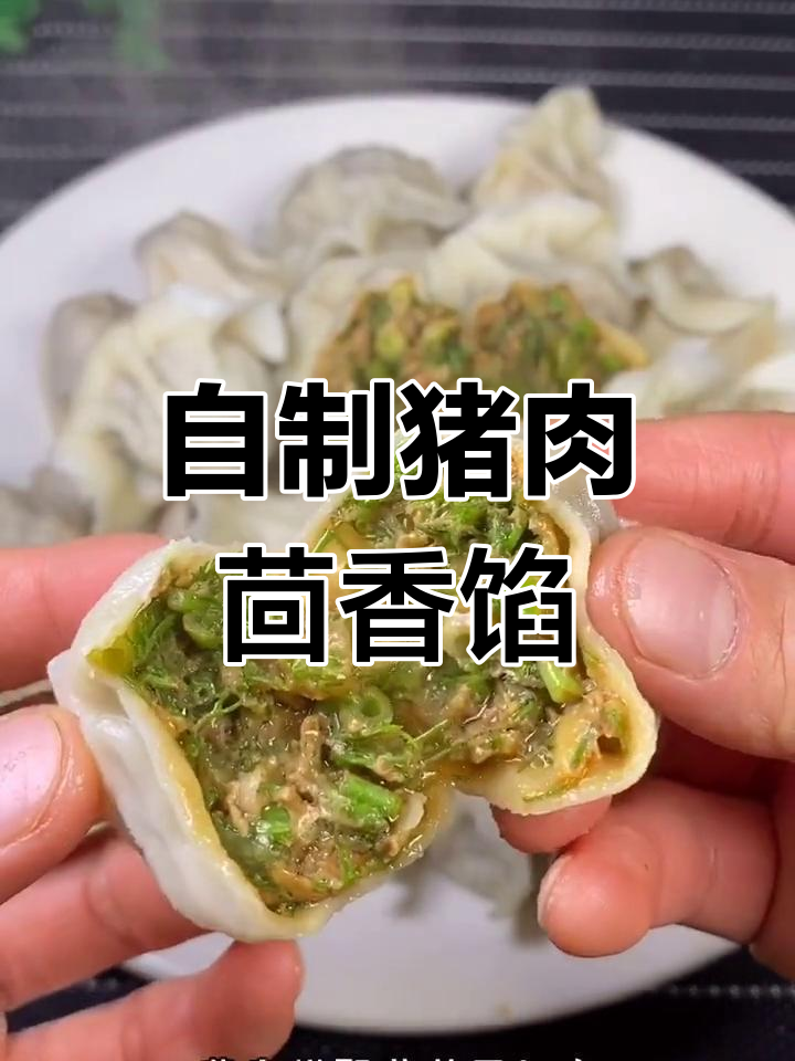 家庭版猪肉茴香饺子,香气扑鼻