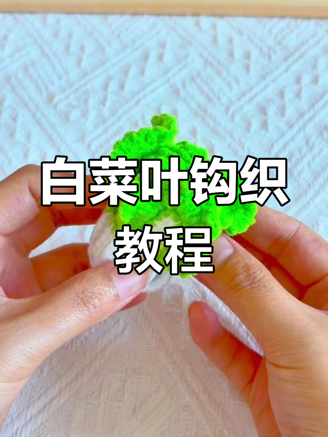 钩织白菜叶,轻松学会发财编织技巧