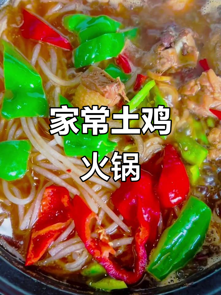 土鸡火锅炖粉条,香气扑鼻让人无法抗拒