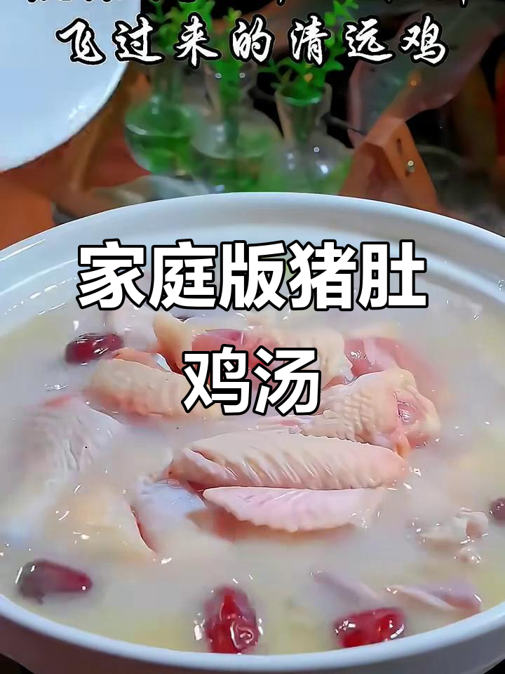 在家轻松做经典粤菜猪肚鸡汤，鲜美又营养