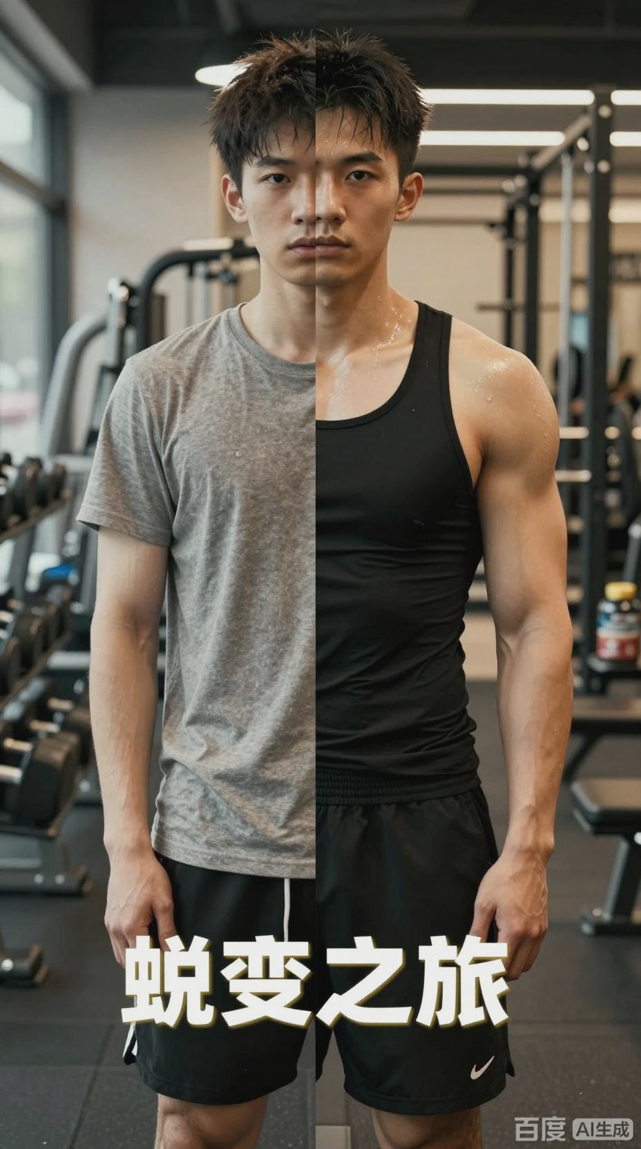 瘦弱小伙到肌肉男的蜕变
