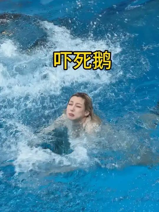 都谁可以放松躺在水面上啊  #大鹅鹅潜水游泳正常穿搭无不良引导
