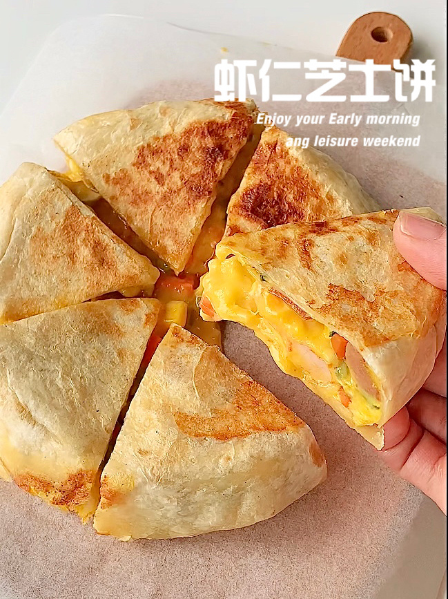 爆香虾仁玉米芝士饼/简单易做美味又低卡
