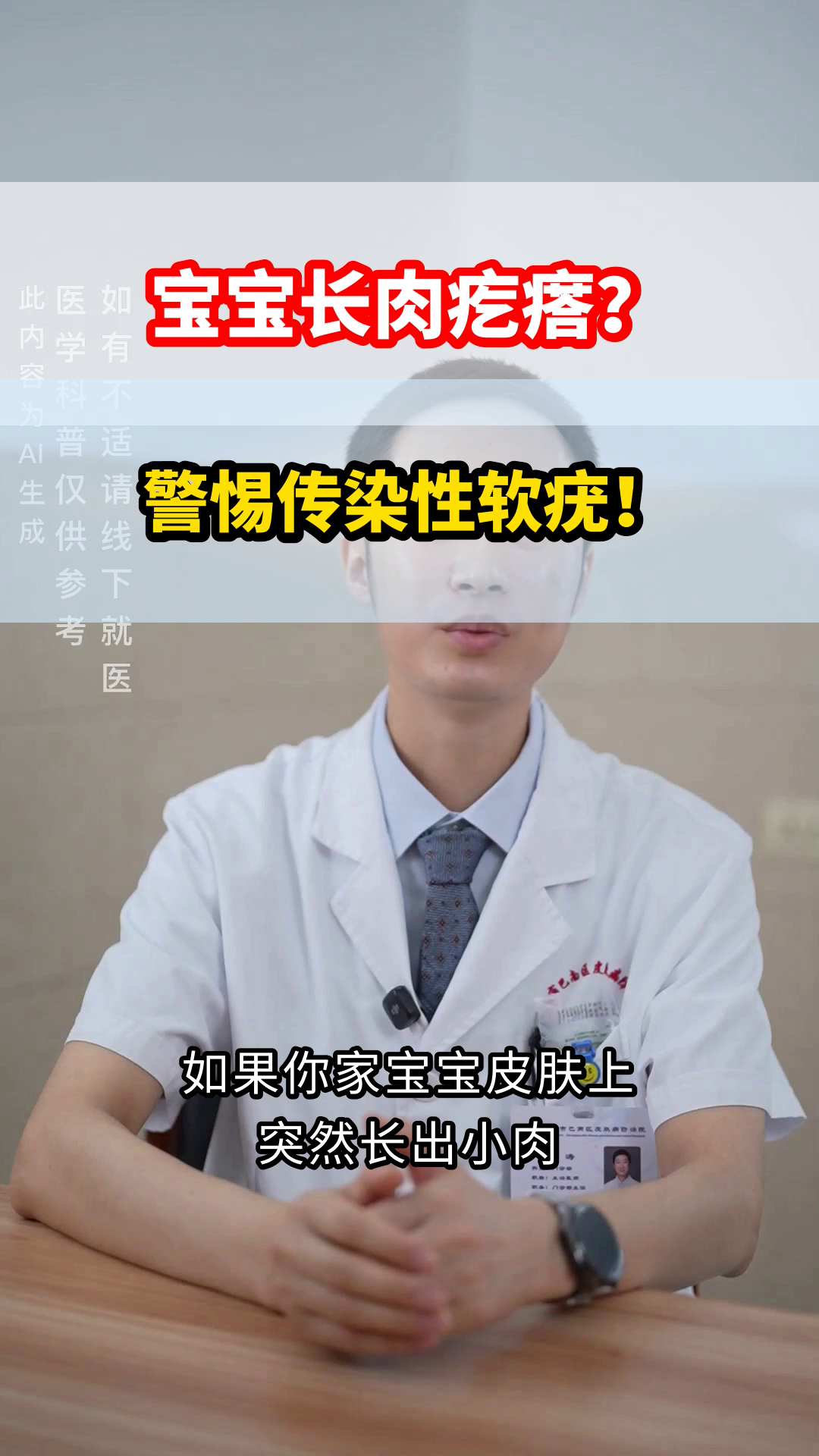 宝宝长肉疙瘩?警惕传染性软疣