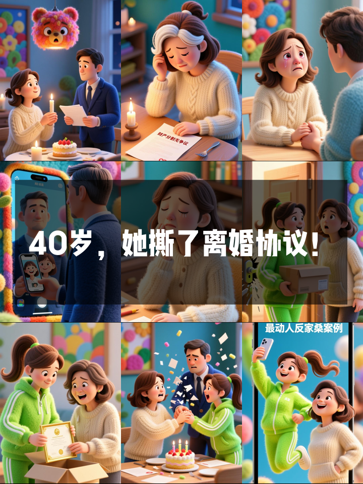 40岁生日当天被离婚,她撕了协议开启新人生!