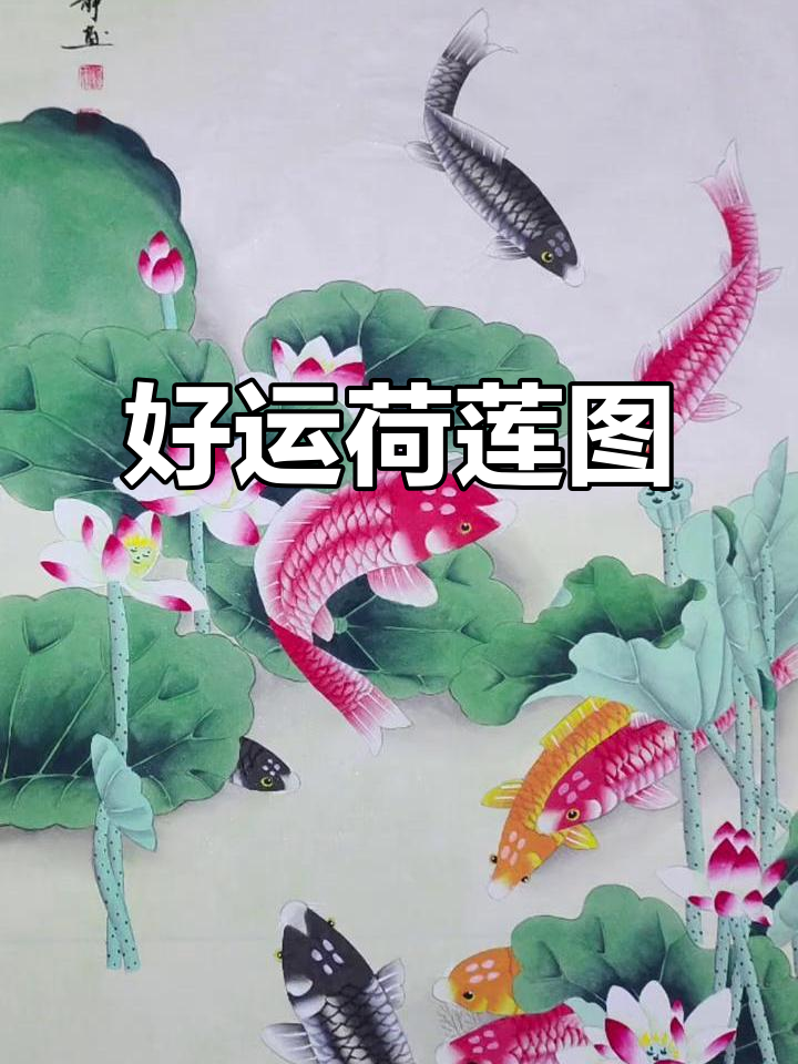 福鱼莲莲,好运连连:国画中的荷花与锦鲤