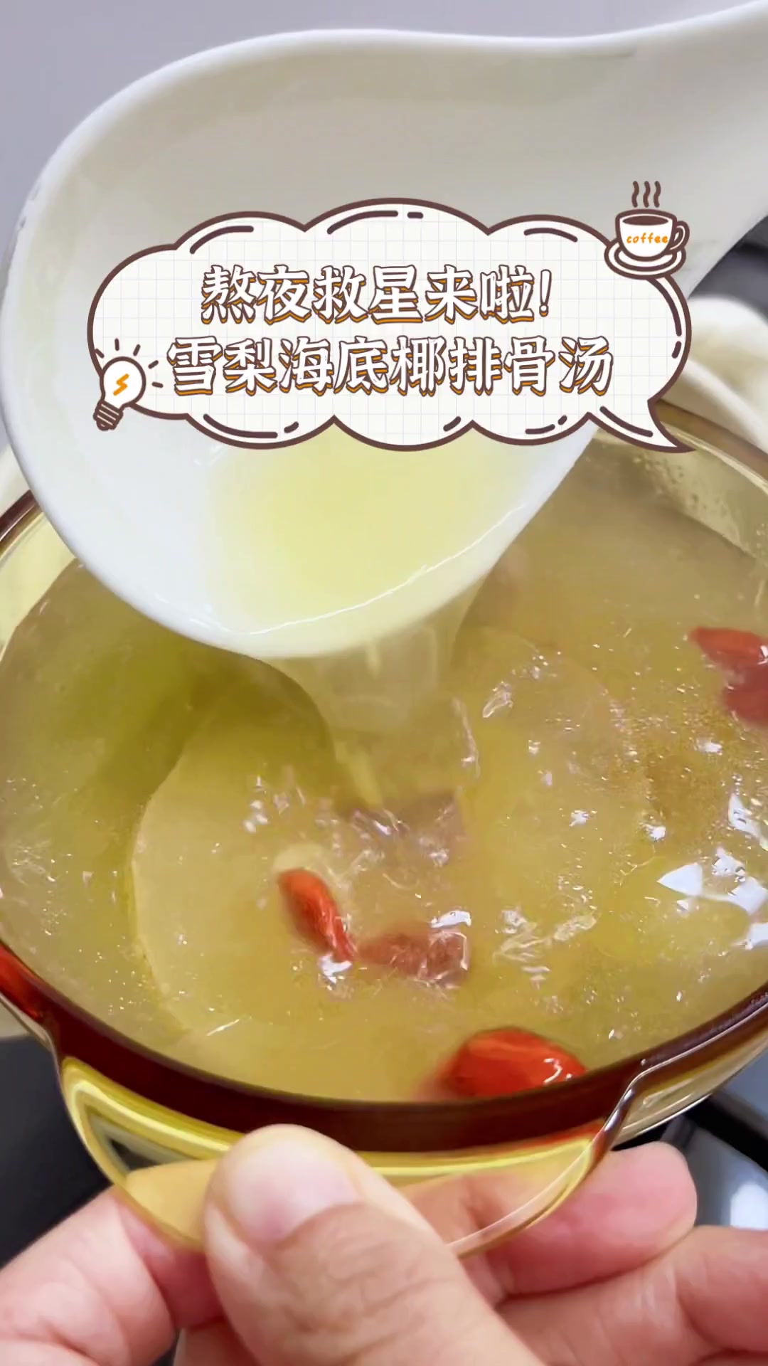 熬夜救星来啦!雪梨海底椰排骨汤