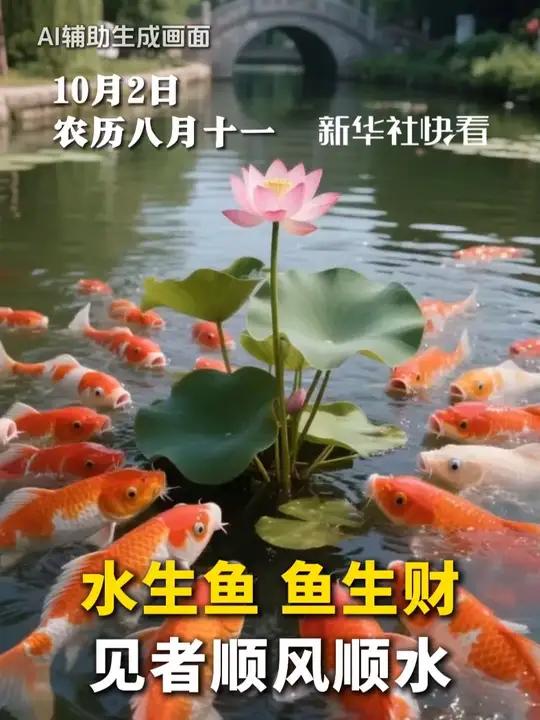 水生鱼,鱼生财。10月2日,农历八月十一,祝您顺风顺水,一路发发发!