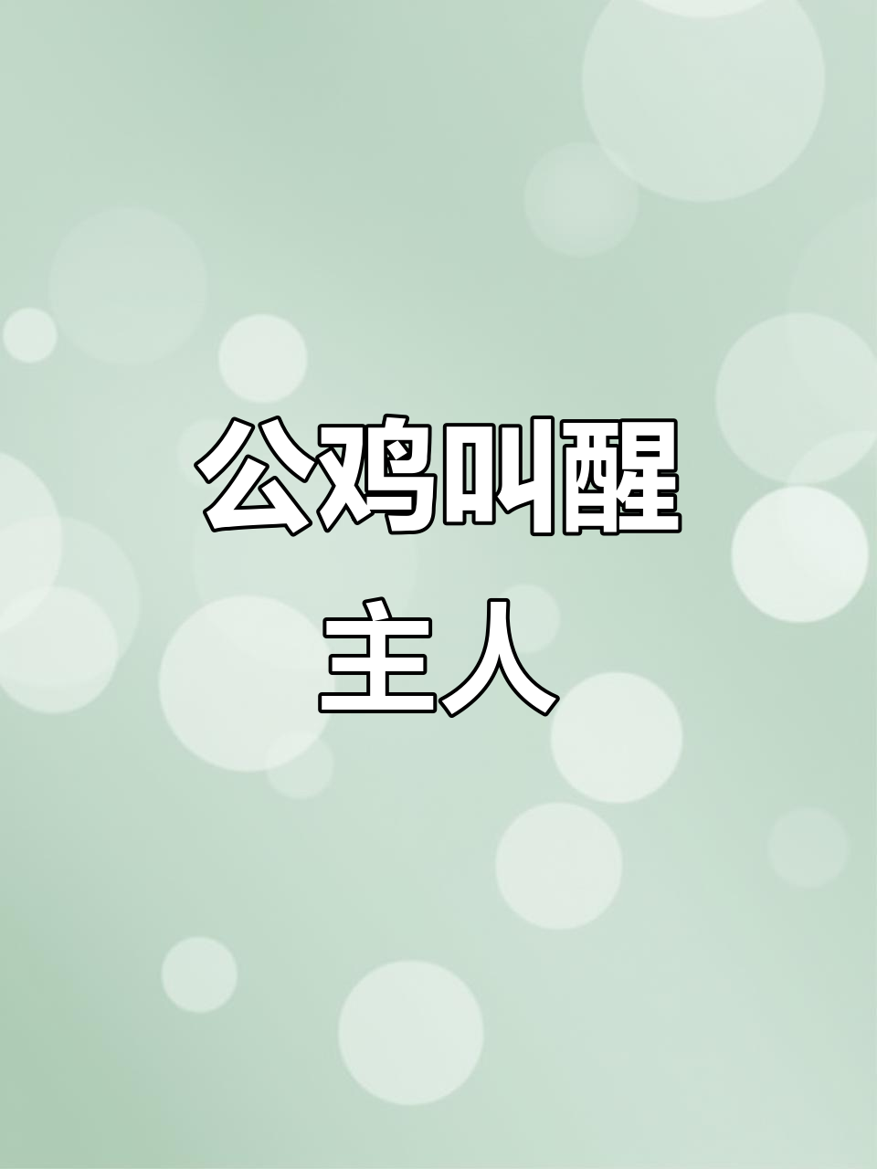 大公鸡每天准时跳上床,用叫声唤醒主人