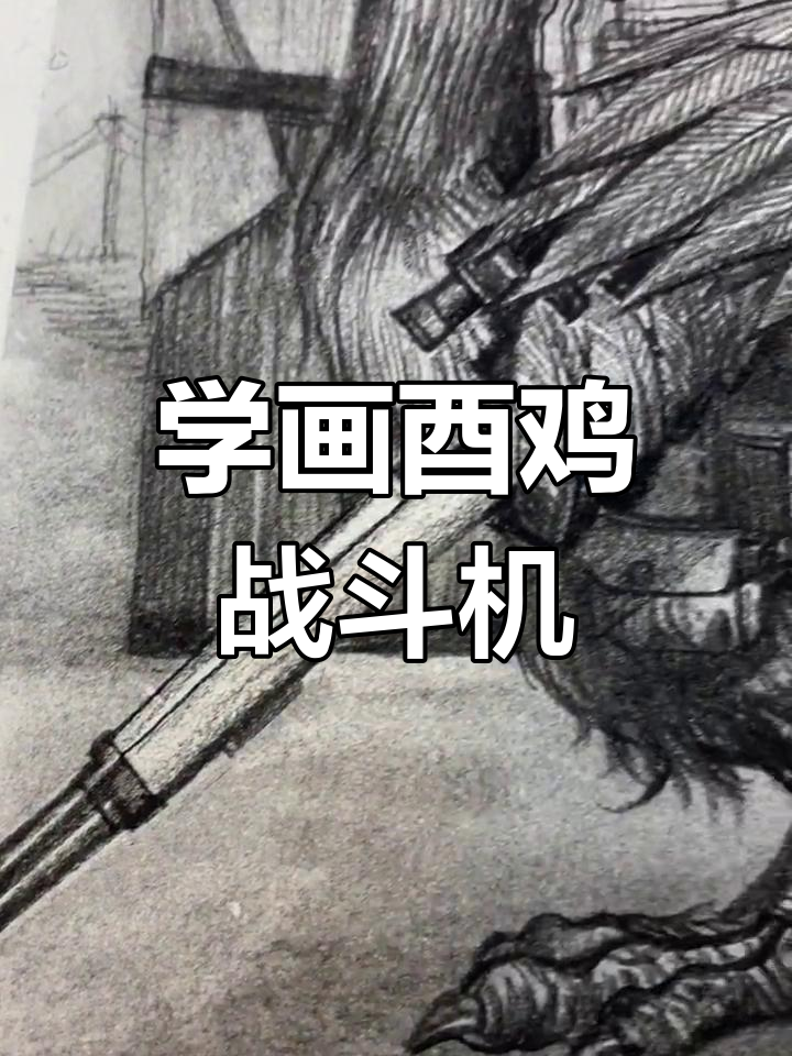 创意素描:酉鸡战斗机绘制技巧