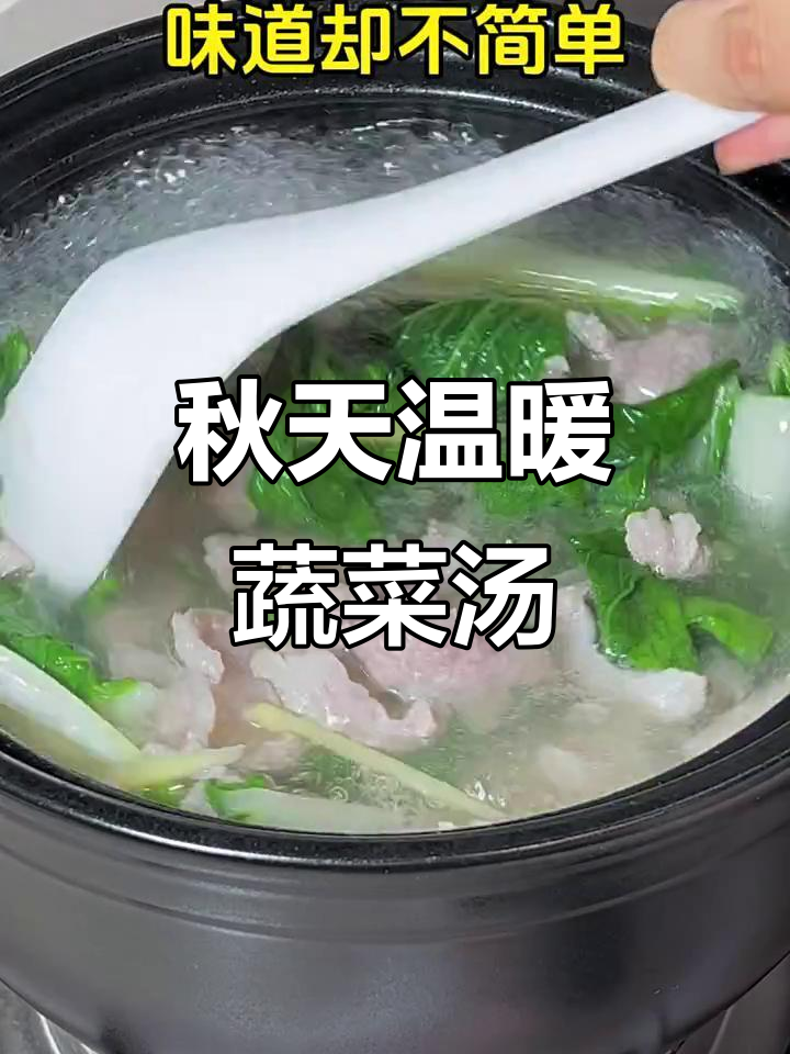 秋季蔬菜汤,鲜甜不腻,喝上一口暖心又舒服