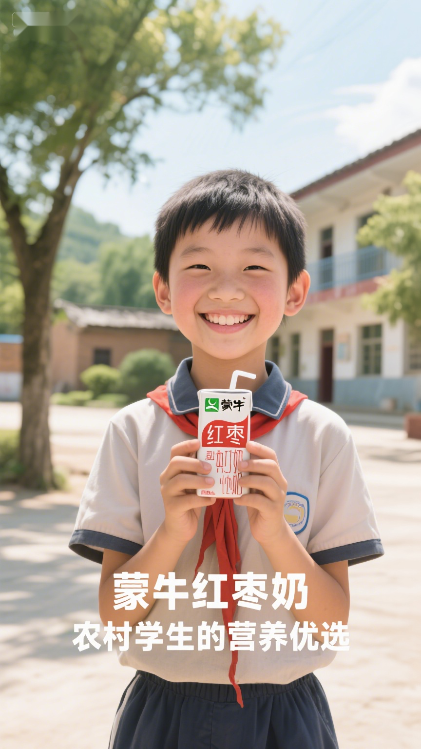 蒙牛红枣奶,农村学生的营养优选
