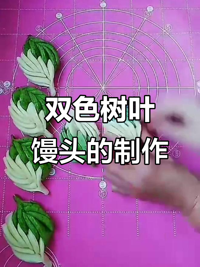 轻松做双色树叶馒头,宝宝爱吃蔬菜新做法