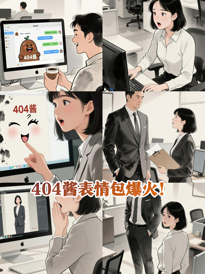数字人404酱表情包第二弹来袭,萌翻全场!