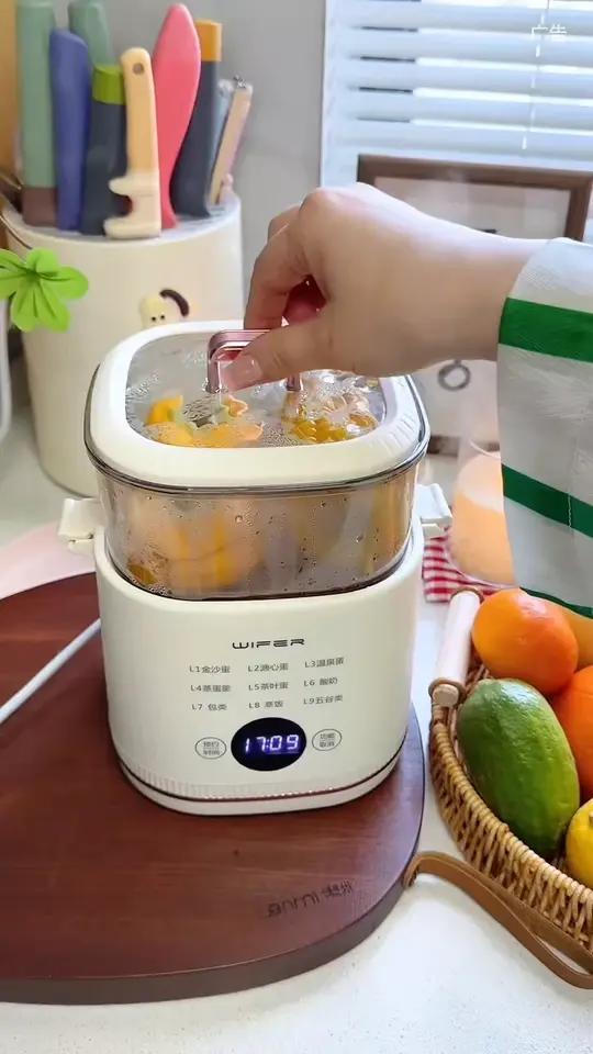 有了这个多功能蒸蛋器 早上又可以多睡会啦 双层的 可以预约 自动断电 可太方便了