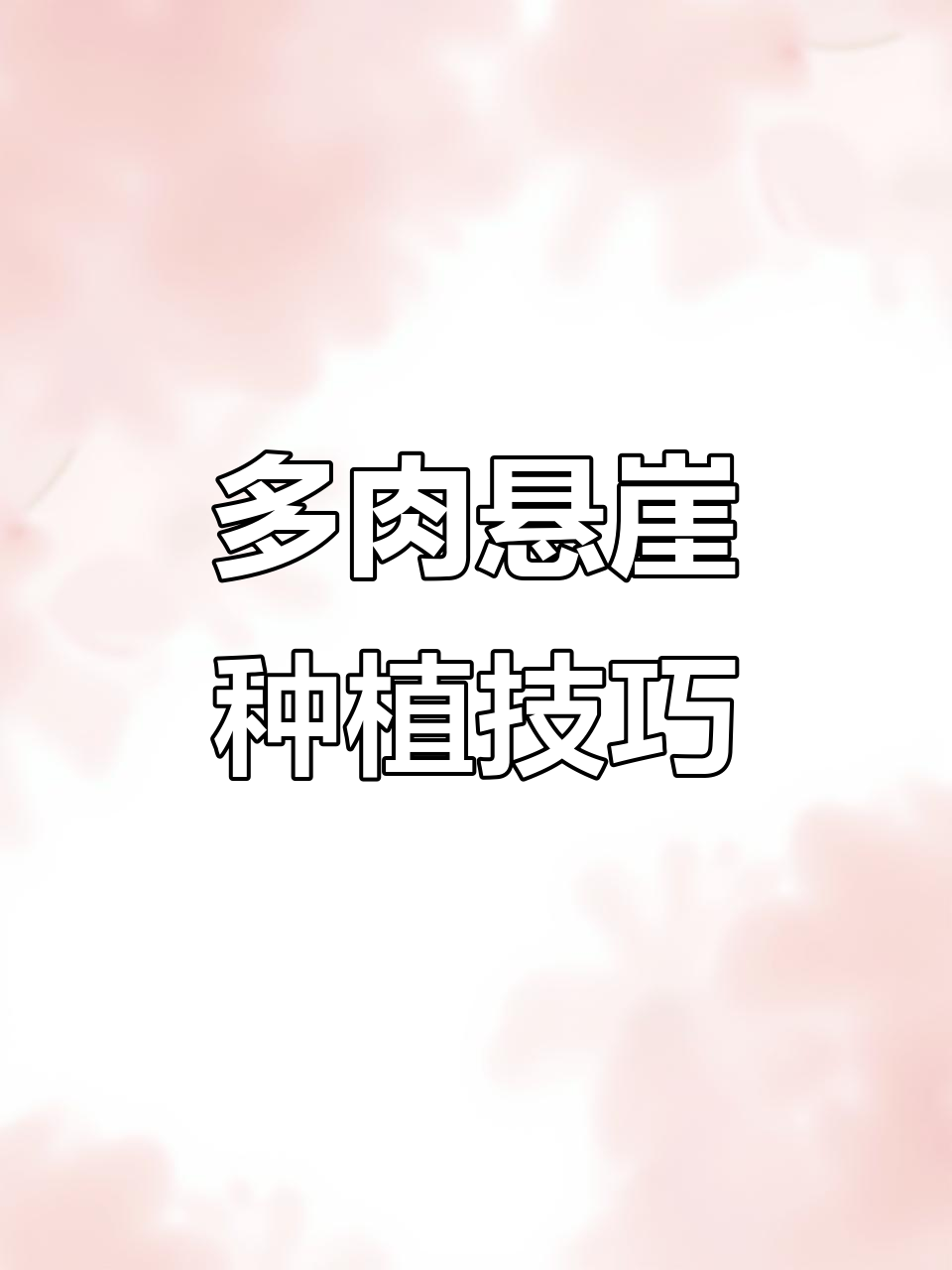 想要悬崖造型多肉?教你轻松种植,记得点赞收藏!