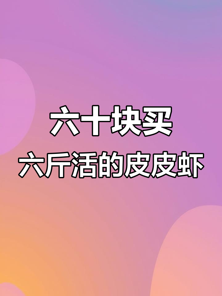 60元买六斤活皮皮虾，超值划算！