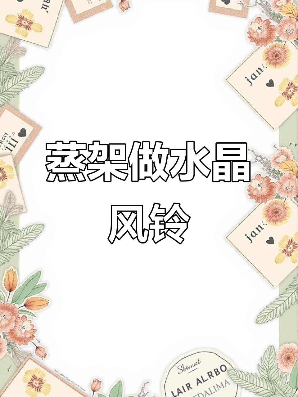 用蒸架DIY水晶风铃,简单又好看