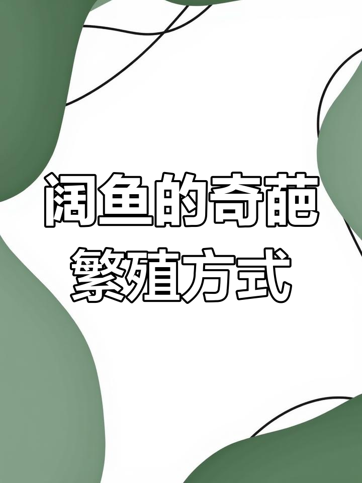 阔鱼如何用粘液“倒挂”交配,生殖器竟能开花!